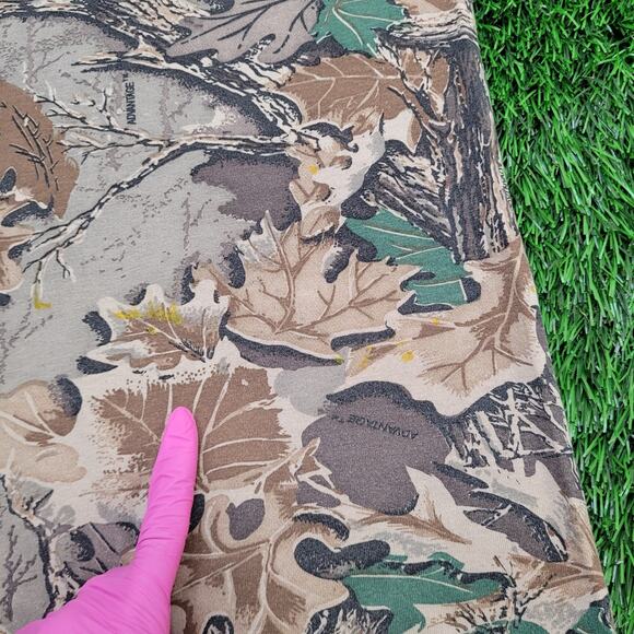 Vintage 90s Red-Head Advantage Camo Shirt Medium 20x26 Green Brown USA - Picture 4 of 14